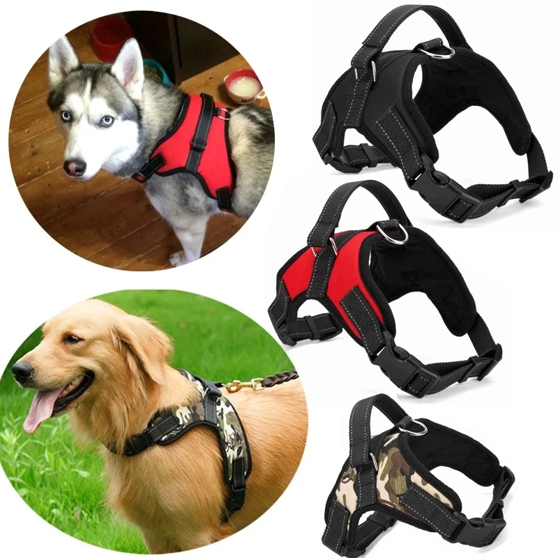 Colete Peitoral Ajustável para Cães com Controle e Reflexivo - Tamanhos XS, S, M, L, XL