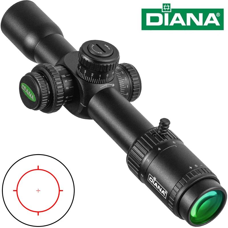 

DIANA 2-10X30 FFP First Focal Plane Scope Side Parallax 1/4 MIL SR1 Reticle Tactical Hunting Riflescope Luneta CQB AR .338.556