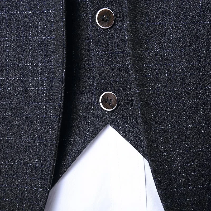 الراقية بدلة الزفاف (بدلة + سترة + بنطلون) 2026 جديد أزياء رجالية وسيم مأدبة الترفيه الأعمال ثلاث قطع مجموعة M-4XL