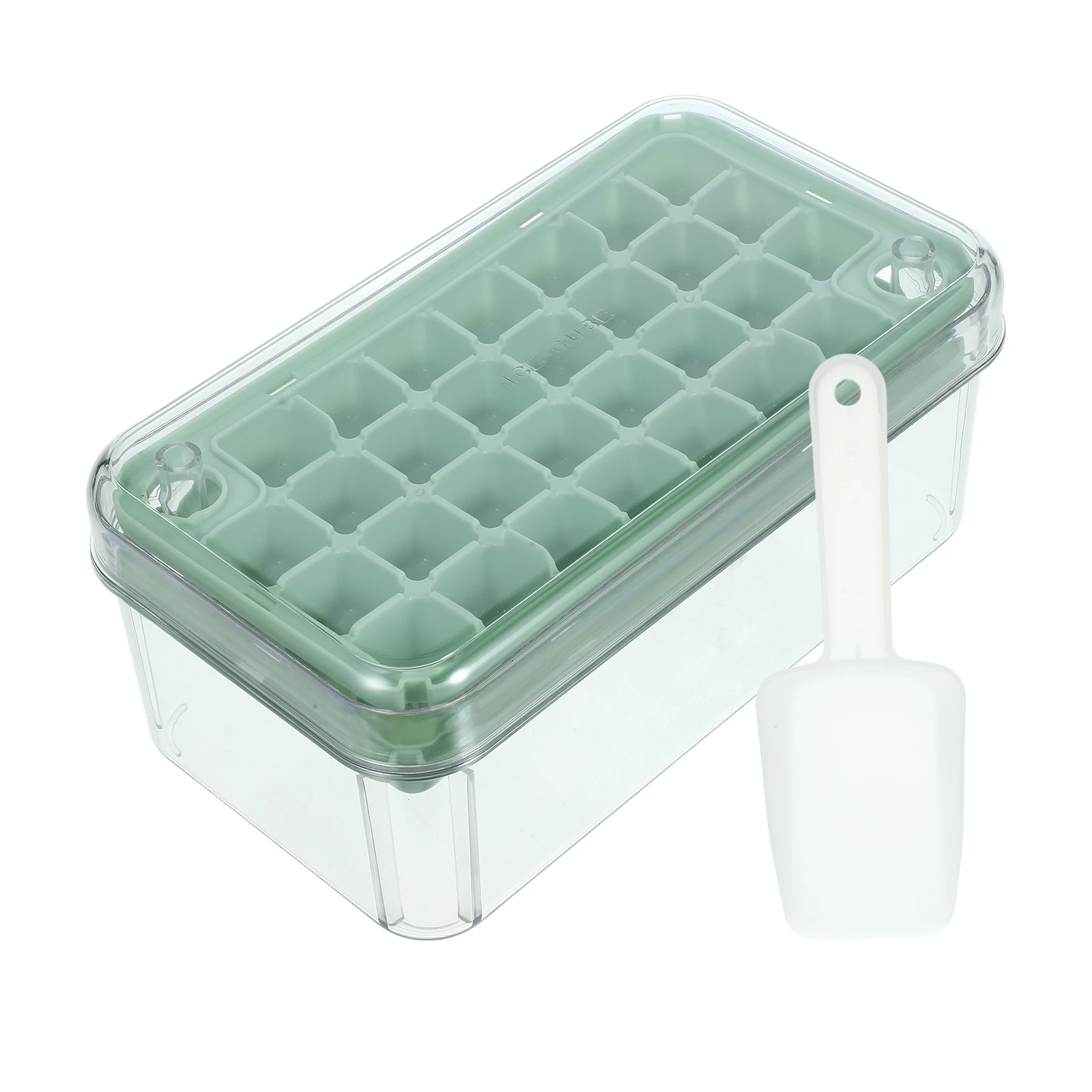 

Ice Cube Trays Mold 2 Layer Transparent Green Reusable Safe Fit Refrigerator Home Bar Practical Ice Making Tool