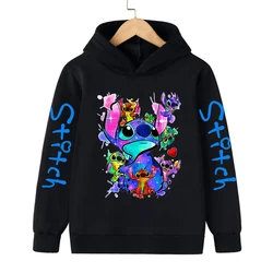 Kawaii Funny Stitch Hoodie Children Cartoon Clothes Kid Girl Boy Lilo and Stitch Sweatshirt Manga Hoody Baby Casual Top