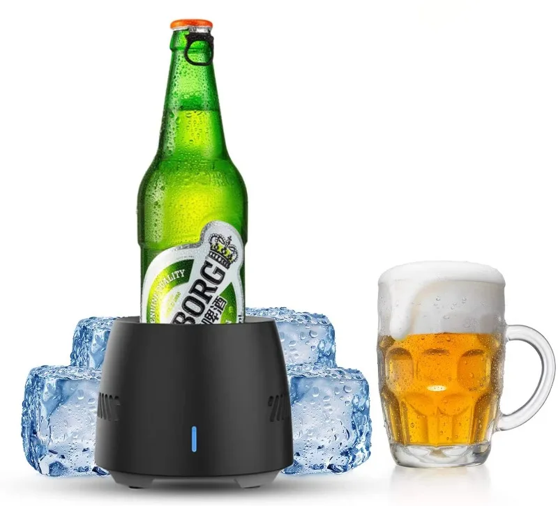 Popular Aluminum Beer Can Cooler – 2-Way Fast Cooling Mug, One-Key Electric Drink Chiller for Home & Office Best Tool view 2