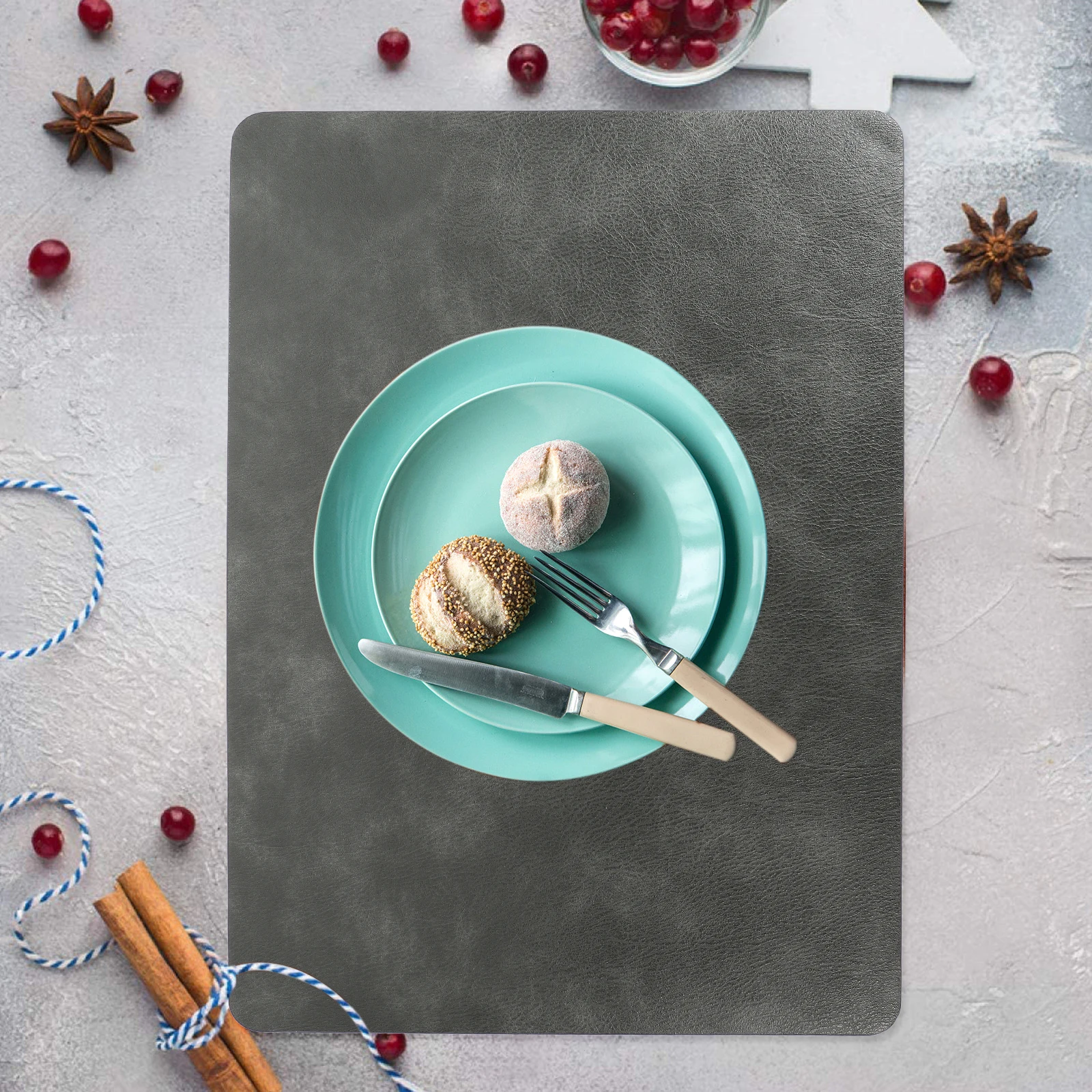 

Non-slip Heat Insulation Mat Rectangle Style Placemats Decorative Straw