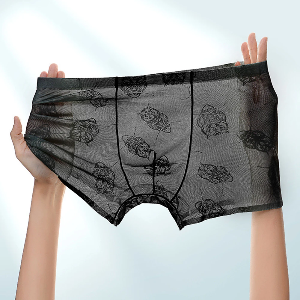 Breathable Trunks Ice Silk Underwear Available In Multiple Colors Comfort Fit Lightweight Material For Daily Wear