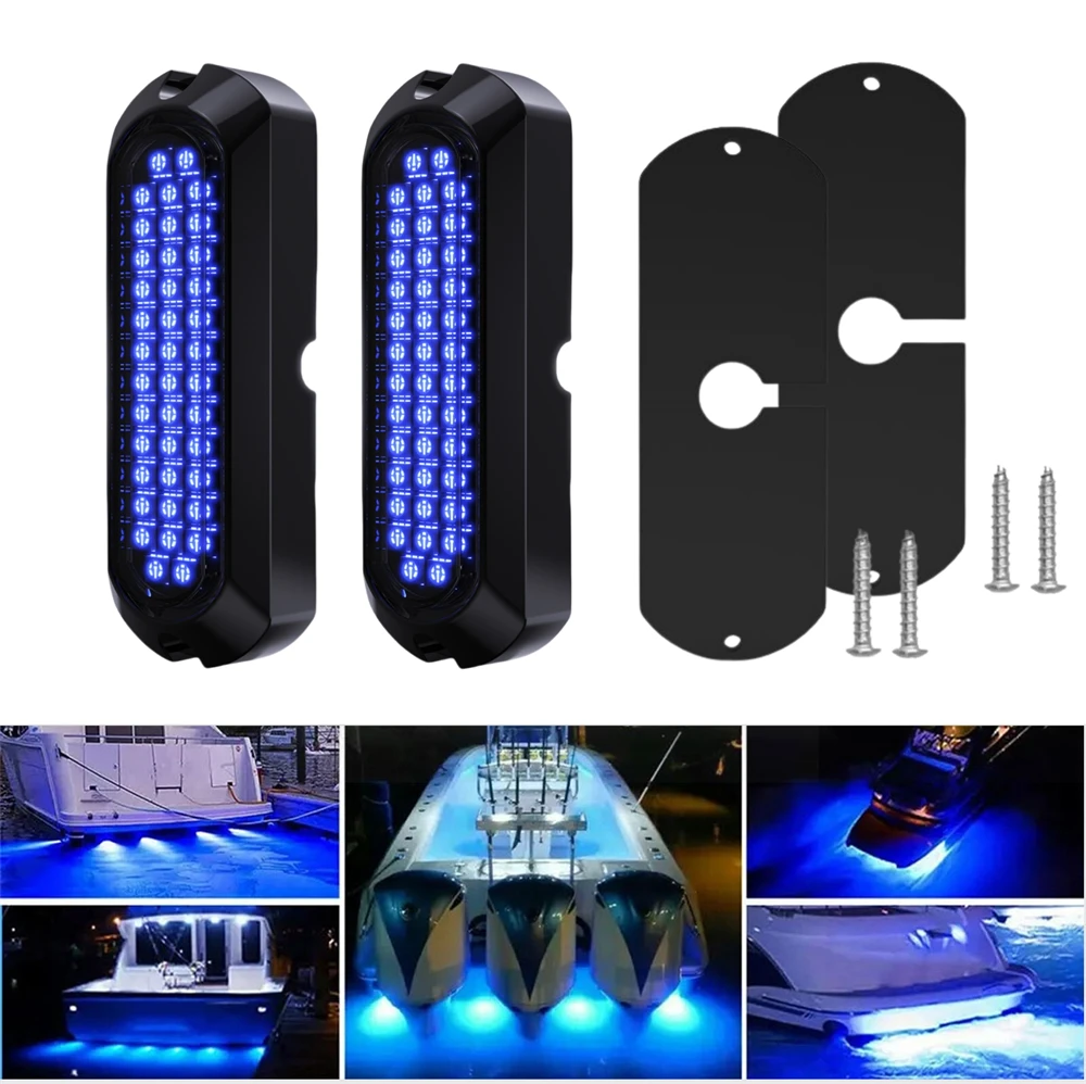

2PCS Fishing Boat Transom Deck Light 40LED Waterproof Speedboat Navigation Lighting Zinc Alloy RVS Yacht Marine Trailer Lights