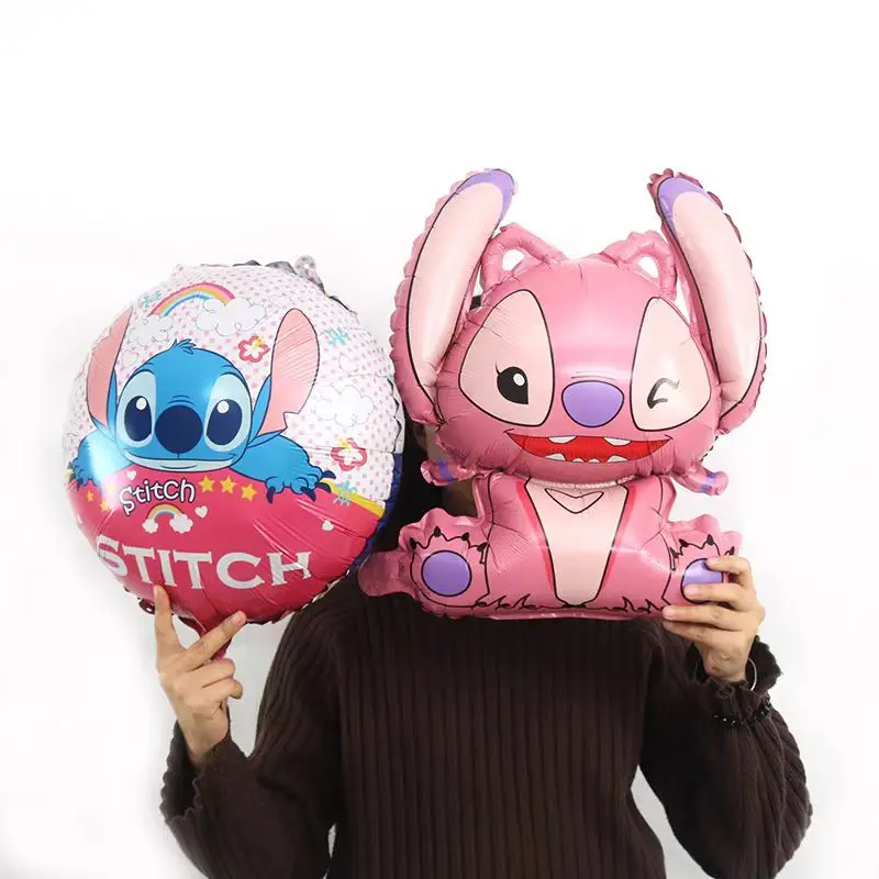 Disney Lilo Stitch Decorazione per feste di compleanno Set di stoviglie a tema Stitch per bambini Palloncini angelo Forniture per striscioni felici