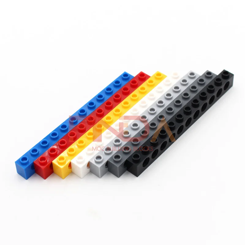 10 stuks Moc 3895 technisch, baksteen 1 x 12 stippen met gaten compatibel met stippen met gaten compatibel