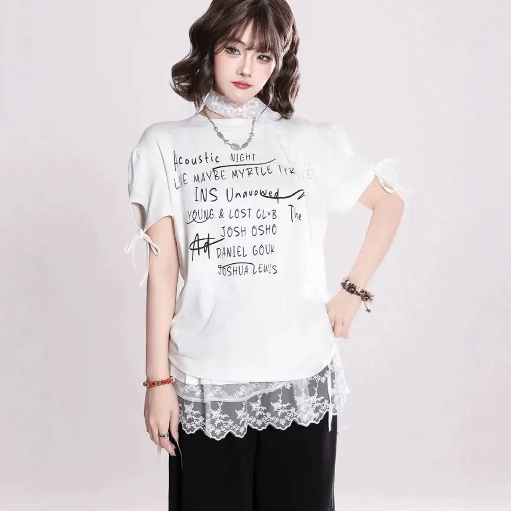 

Embroidered Flower Lace Mini Skirt Irregular Y2K Streetwear Ruched Skirts See Through Harajuku Lace Up Ruffles Skirt
