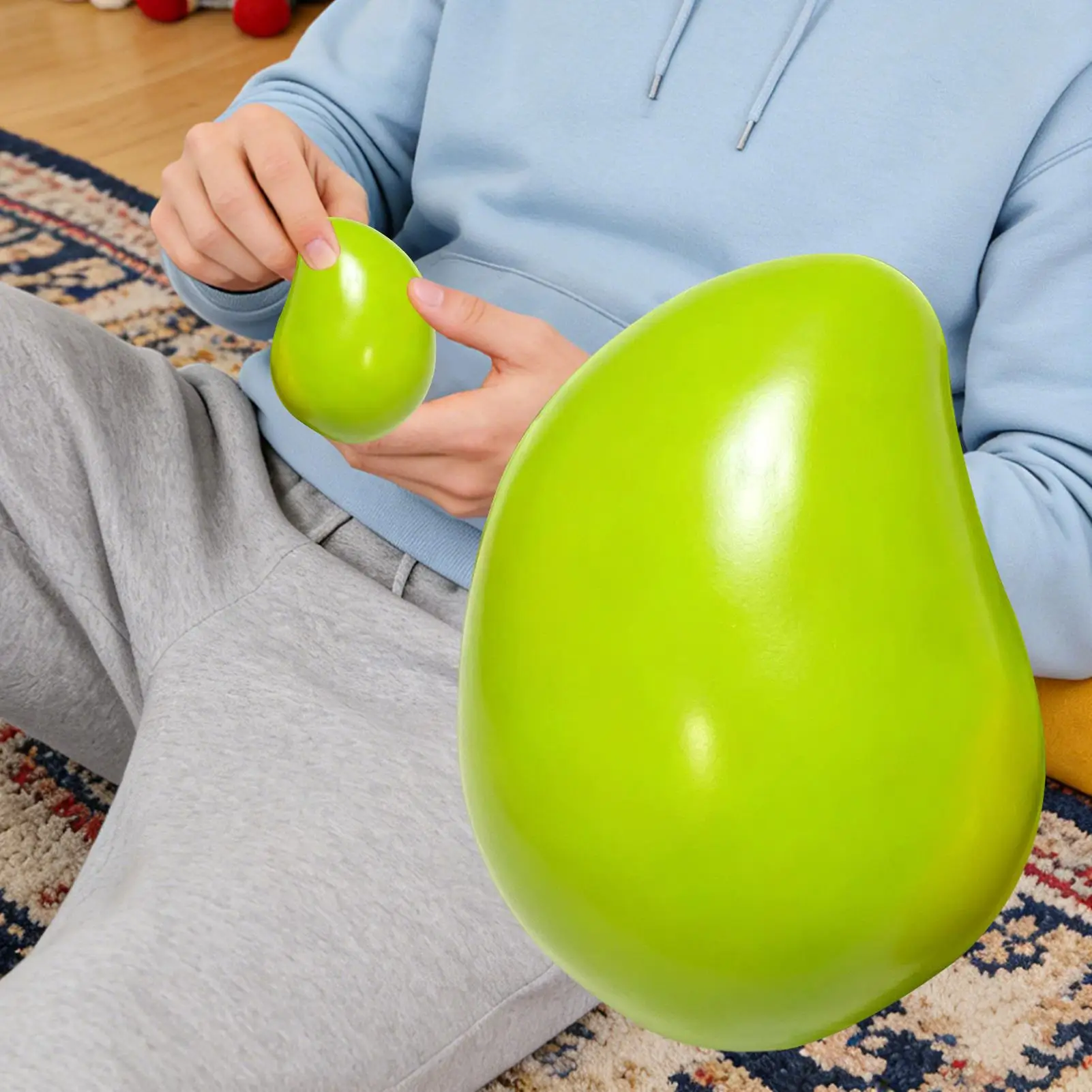 changes color Mango Squeeze Fidget Toy with Crunchy Sound, Realistic Sensory Stress Ball, Relaxing Finger Play For Kids aldults