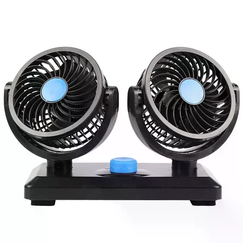 Professional Dual Fans 360 Rotation Multi Angle Cooling Fan For Sedan RV Truck Boat Vehicles Camping Office Desk Use Accessory