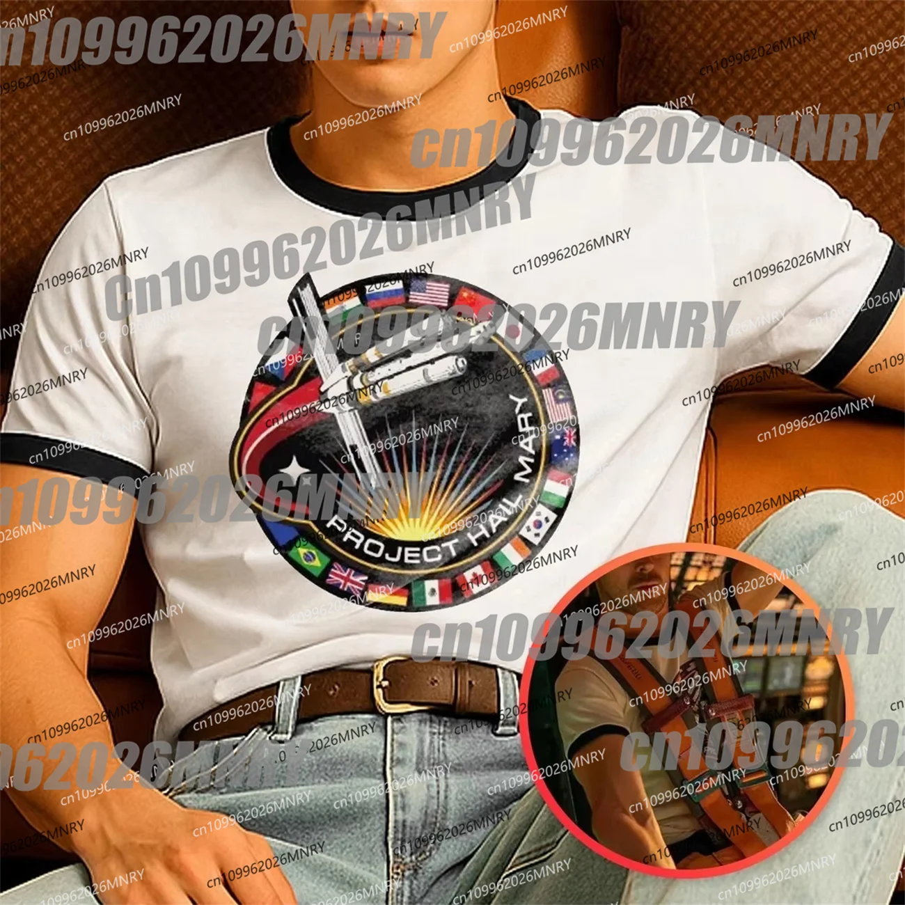 Project Hail Mary Ringer Tee Mission Patch Sci Fi Novel Fan Shirt Retro Space Men t-shirt Tee Unisex Book Lover Men Tshirt