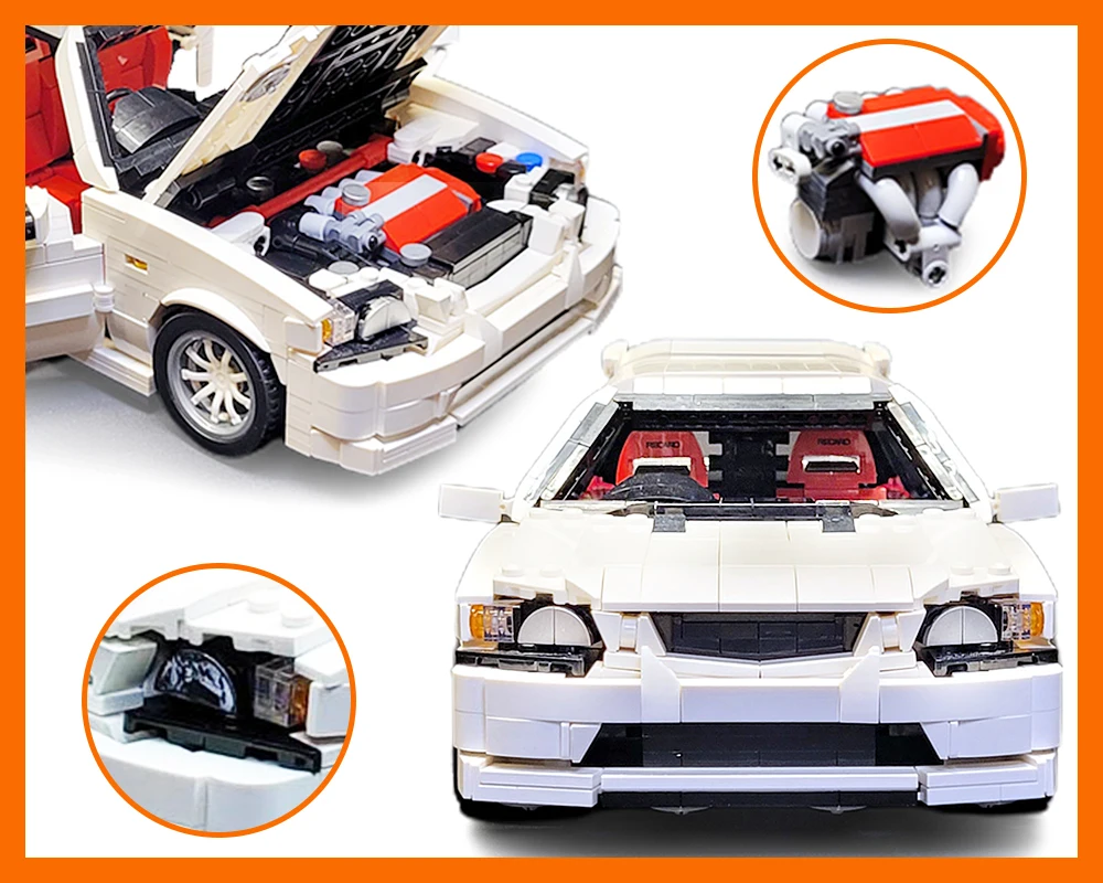 NOUVEAU Kit de construction de voiture de course MOC, modèle modulaire à assembler soi-même, jouet éducatif créatif pour enfants garçons