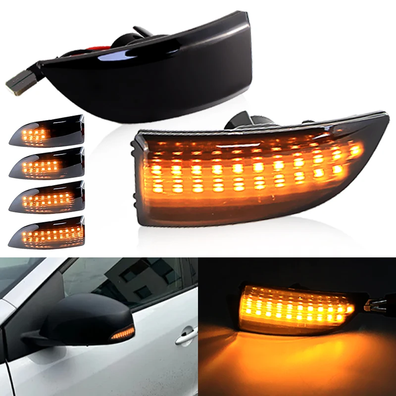 

2PC Dynamic LED Turn Signal Light Side Mirror Indicator Flasher For Renault Grand Scenic III Megane MK3 Fluence Latitude Safrane