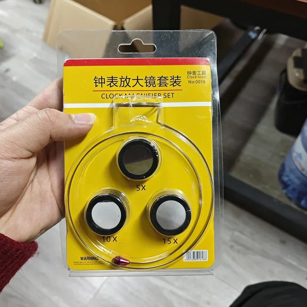 Lupa de olho 4 tamanhos 5x/10x/15x/20x, kit de ferramentas de reparo de relógio, lupa de joias, ferramentas de relojoeiro