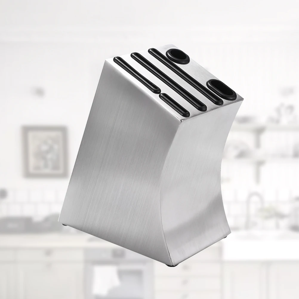 

Stainless Steel Cutlery Rack Kitchen Knife Holder Storage Shelf Heavy Duty Space Saving Elegant Tableware for Cabinet