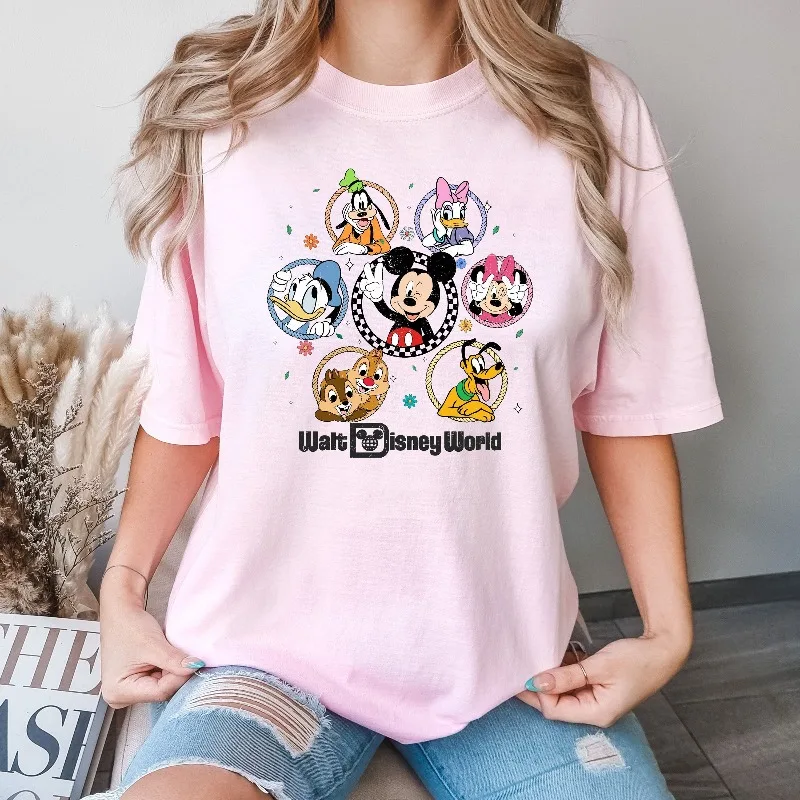 Kaos Walt Disney World, Kaos Mickey dan Teman-teman, Kaos Mickey dan Co, Kaos Crewneck, Kaos Disney, Kaos Perjalanan Disney