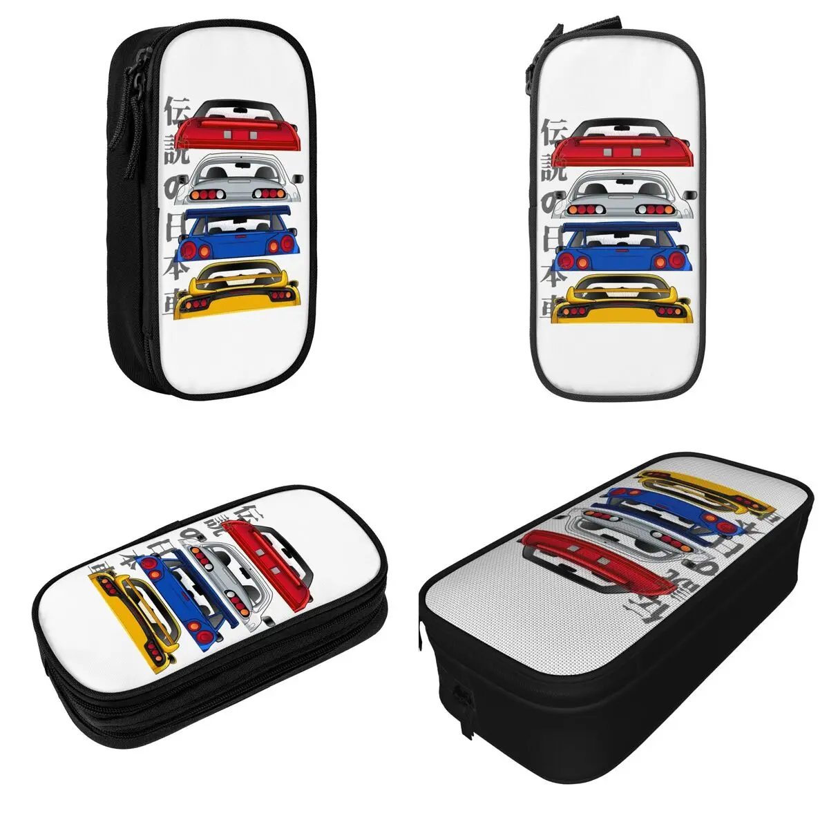 JDM Legends Pencil Cases Car Styling Pencilcases Pen Holder Kids Large Storage Bag Students School Zipper Stationery