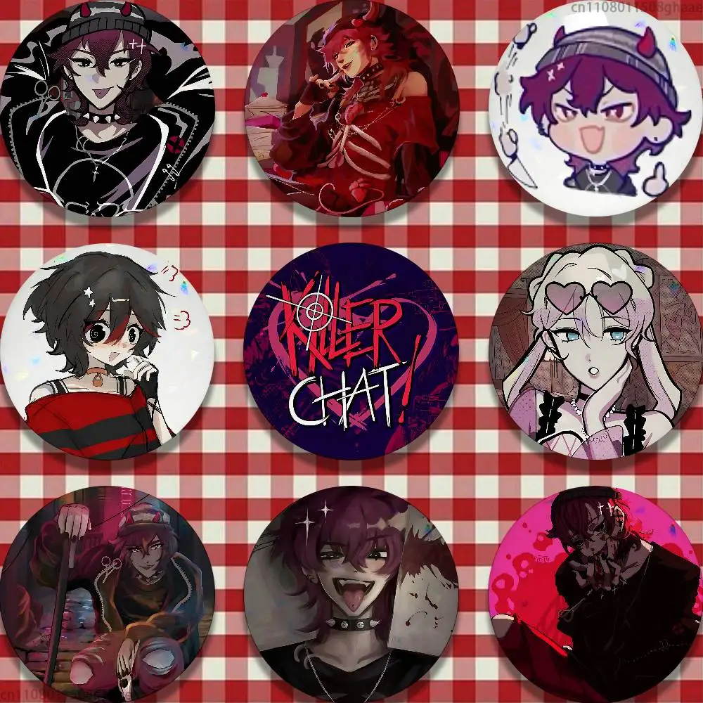 K-Killer Chat Robin Misaki 25mm 75mm 44mm 58mm 32m Brooches Badges Pins for Accessories