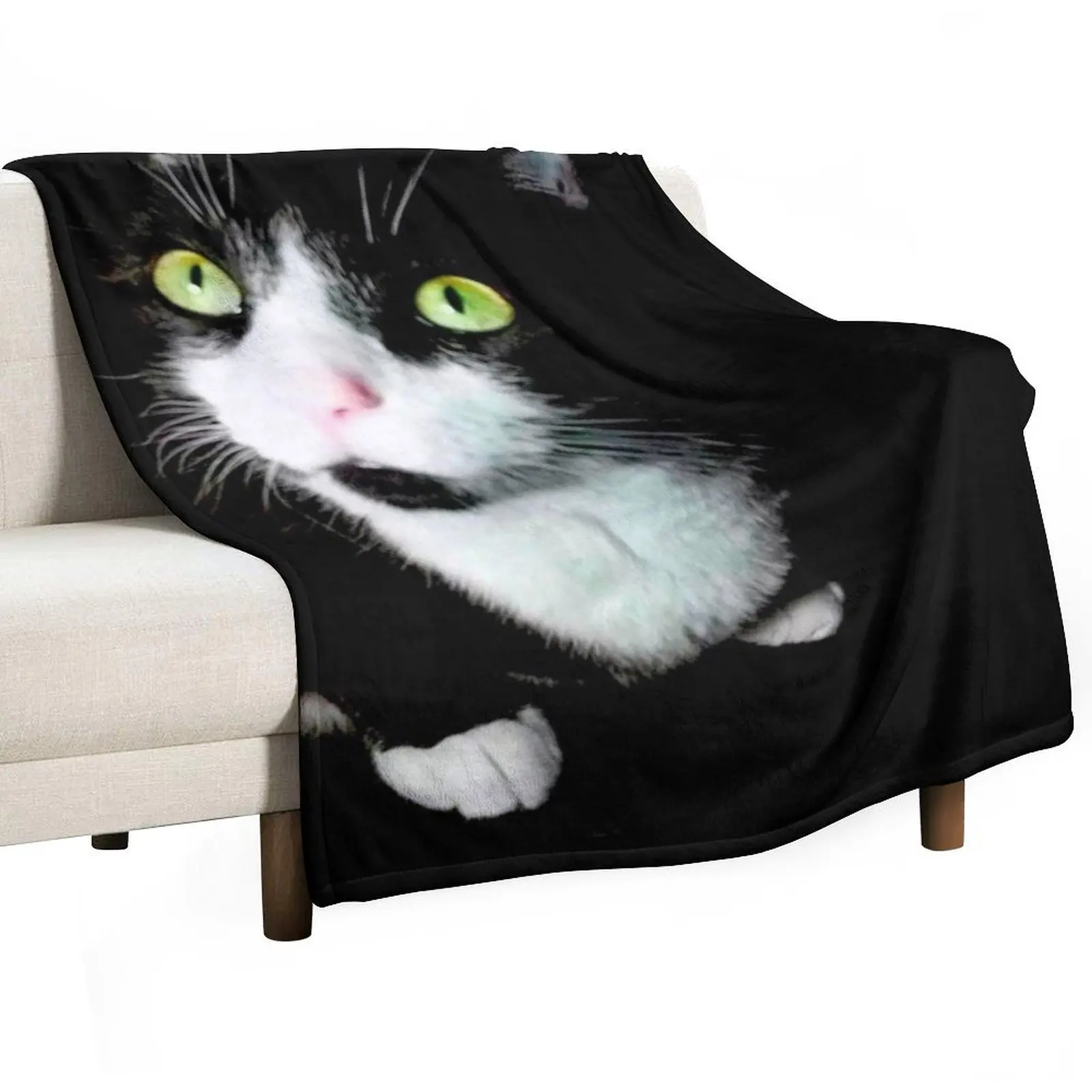 Papa Sonny the Miracle Kitty Throw Blanket Blankets For Bed Flannel Blankets