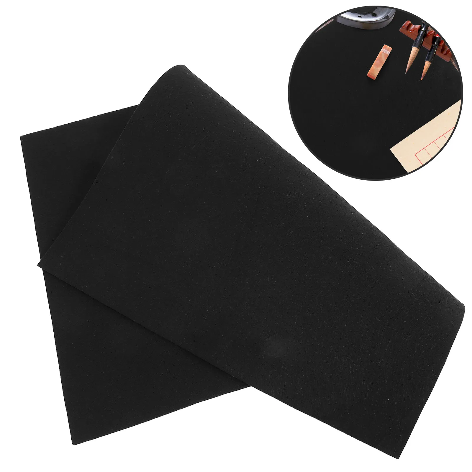 Tabletop Painting Felt Mat Calligraphy Practicing Felt Mat Smooth Writing Surface Ink Water Absorbent Desktop Protection