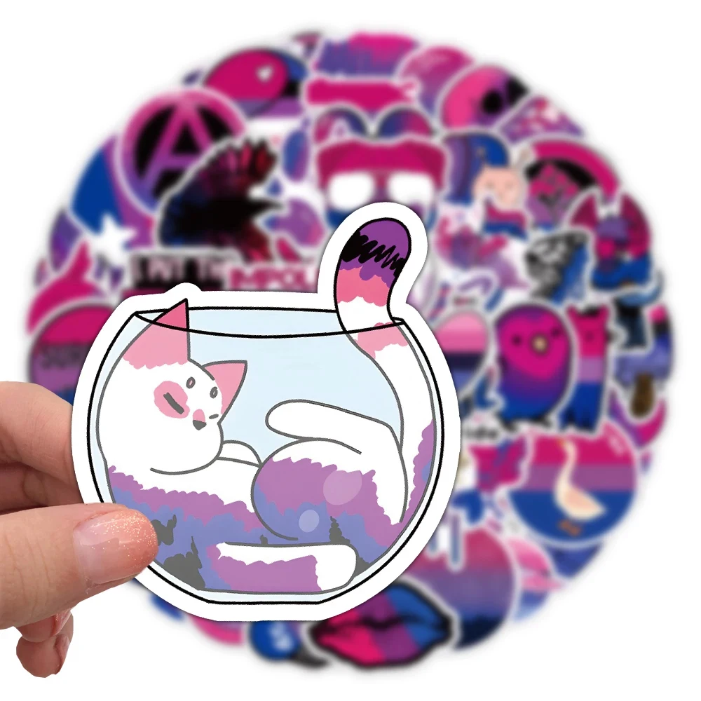 10/30/60pcs 재미 있은 LGBT 양성애자 프라이드 크리 에이 티브 스티커 만화 장식 데칼 DIY 노트북 수하물 멋진 낙서 스티커 장난감