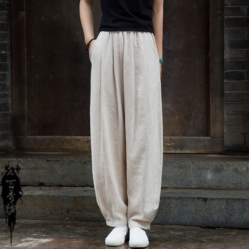 

A/W new women's ramie harem pants. Stone-washed for a vintage, slimming look and relaxed comfort.