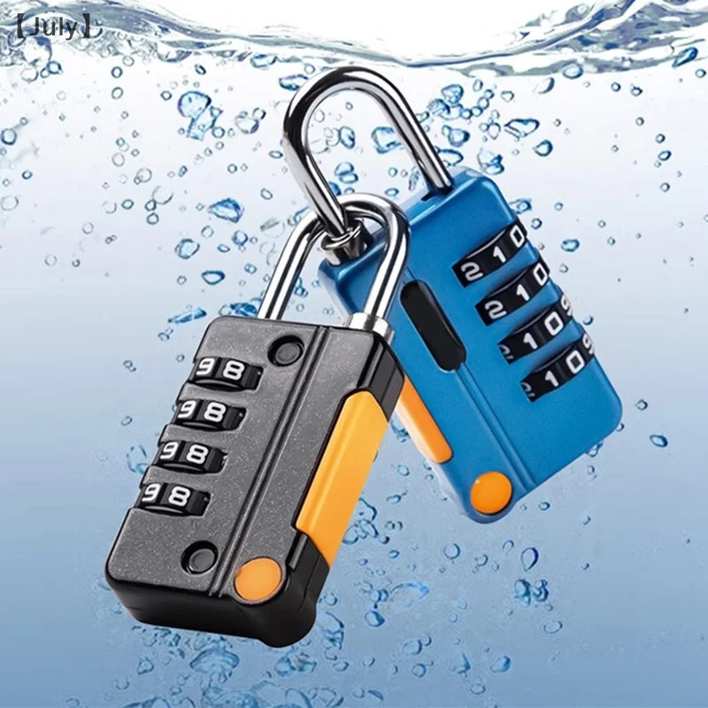 〔July〕4 Digit Code Combination Padlock Travel Luggage For CASE Lock Keyless Shackle Lock For Backpack Password Padlock