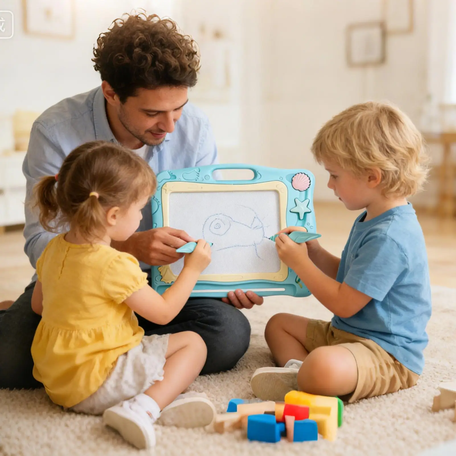 Uitwisbaar schrijfbord voor kinderen, graffiti speelgoedpuzzel, vroege onderwijspuzzel, gekleurd tekenbord, ideaal cadeau voor jongens en meisjes