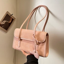 PU Hasp Fashion Shoulder Bags Solid Fashion Bags for Women 2024high Quality Soft Versatile High Capacity Women's Handbags