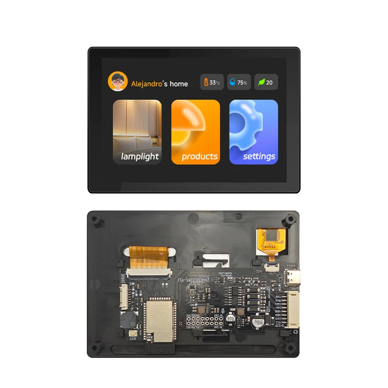 

LIZAO 4.3 Inch Touch Screen ESP32-S3 Development Board, Support CAN RS485 WiFi Bluetooth Serial Interface Module