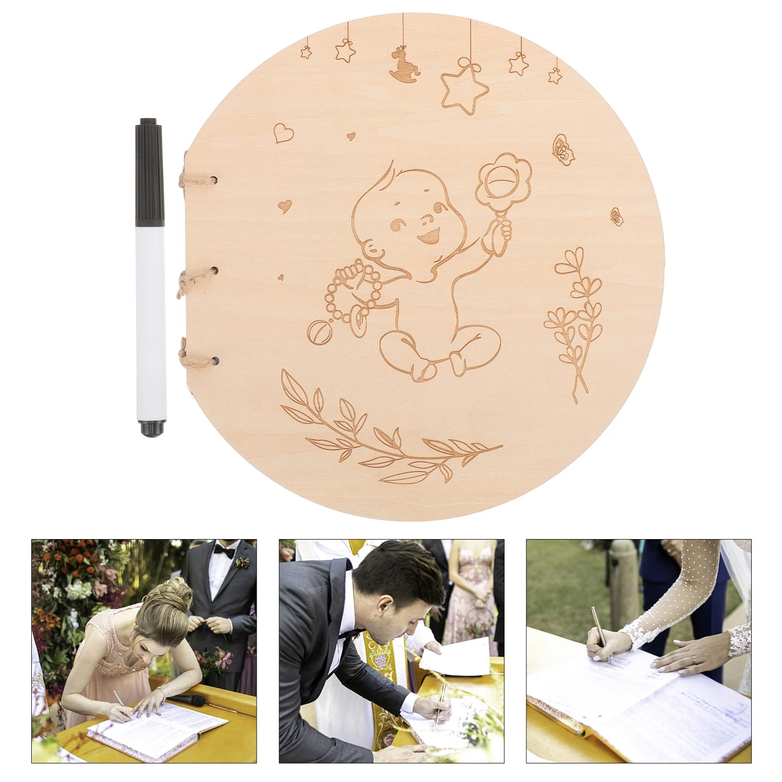 

Guest Book Baby Shower Stylish Protective Cover Sign in Book for Wedding Party Anniversary Keepsake Gift Bridal Shower Gift