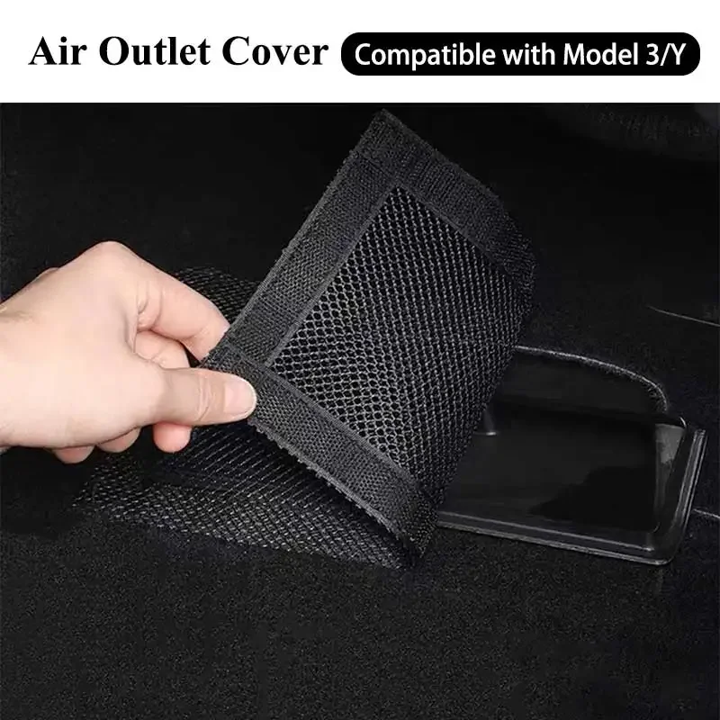 

Compatible with Tesla Model 3 Model Y Car Air Outlet Cover Rear Under Seat Air Vent Anti-blocking Dust Covers 2pcs