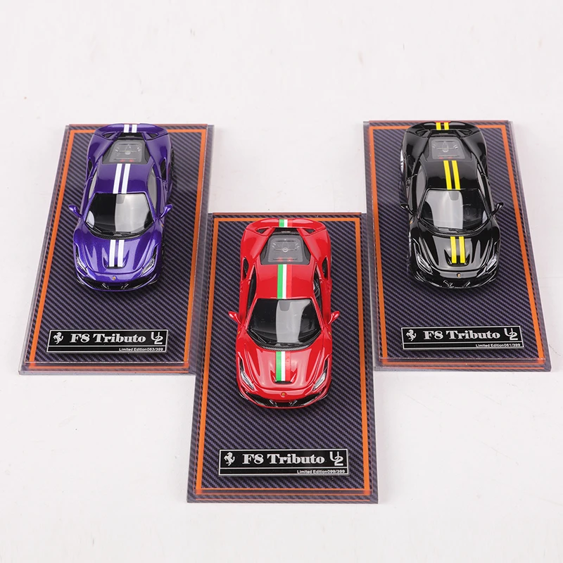 Diecast 1/64 Scale Ferrari Novitec F8 Resin Car Model Limited Edition Ferrari Car Model Collectible Toy Simulation Gift Display