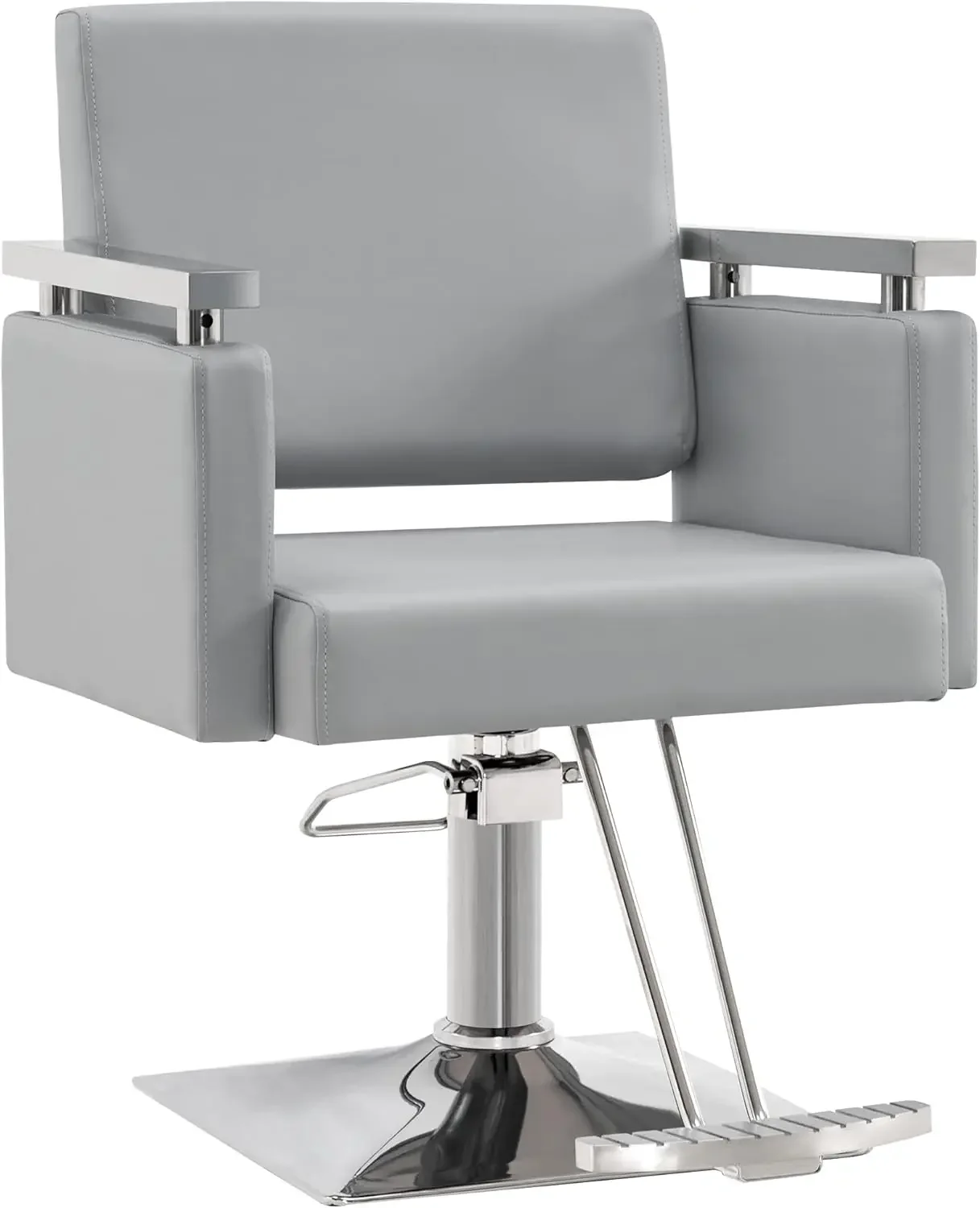 BarberPub-Silla de barbero hidráulica clásica, sillón de salón de estilismo para estilista de pelo, equipo de Spa de belleza 8808 (gris)