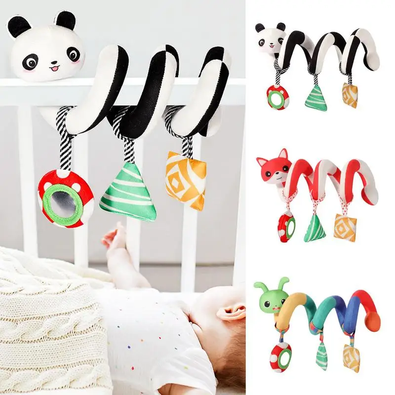 

Car Seat Toy Crib Bed Around Rattle Bell Stroller Plush Activity Toys Mobiles Stroller Crib Cot Spiral Toy BabyPram Hanging Doll