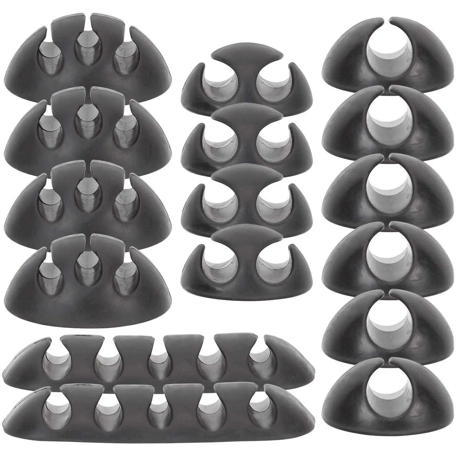 16Pcs Portable Silicone Cable Holder Cord Organizer for Desk Wire Management Home Office Kitchen Appliance Cord Winder Stick on