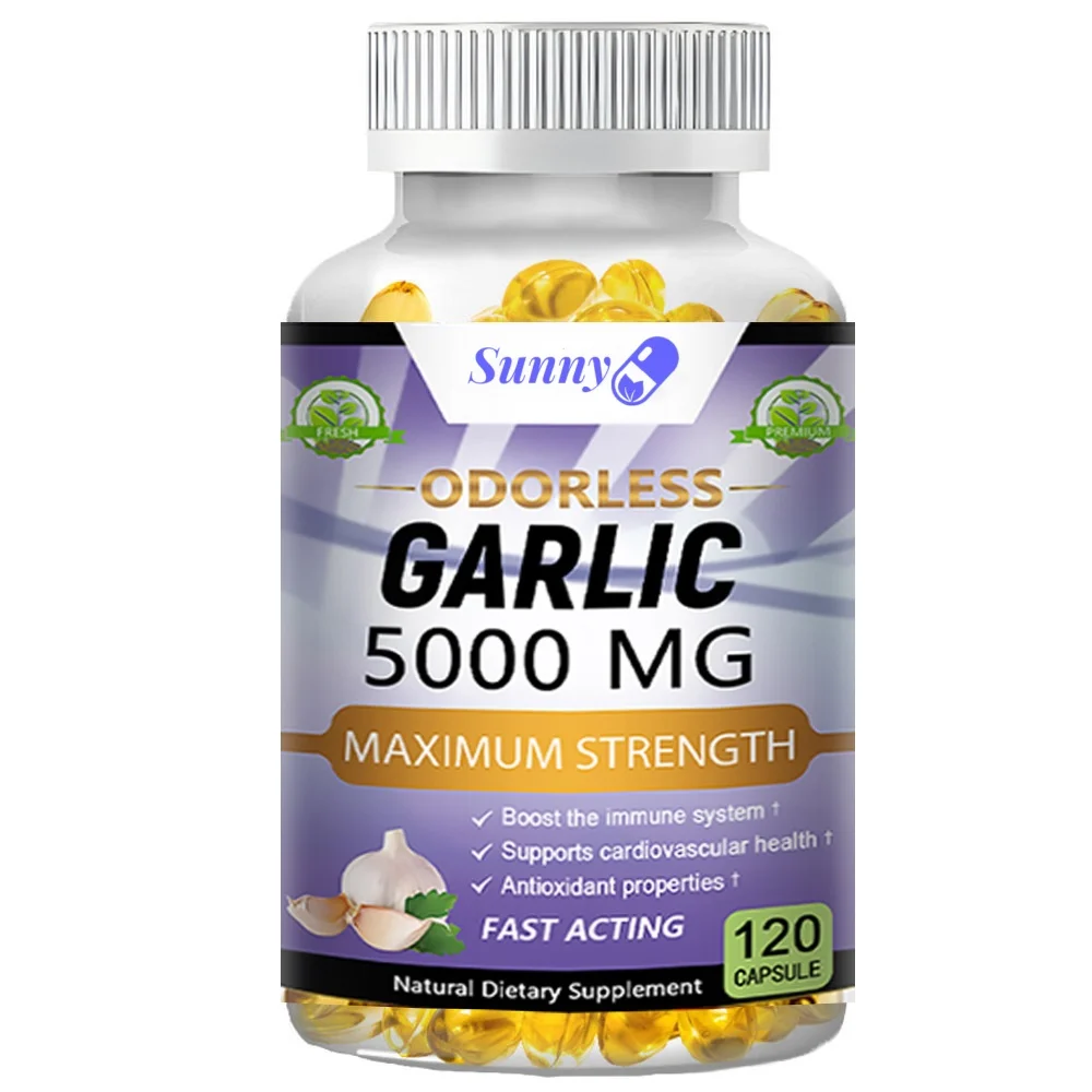 Garlic Extract Supplement - Supports Healthy Triglyceride Levels, Circulatory Health, Antioxidant, Non-GMO