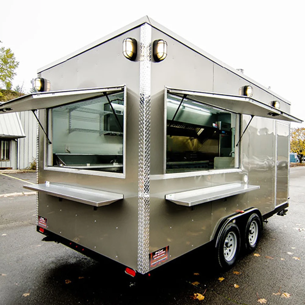 2024 Over Sized Food Trailers Fully Equipped Airstream Mobile Food Trailer Food Truck