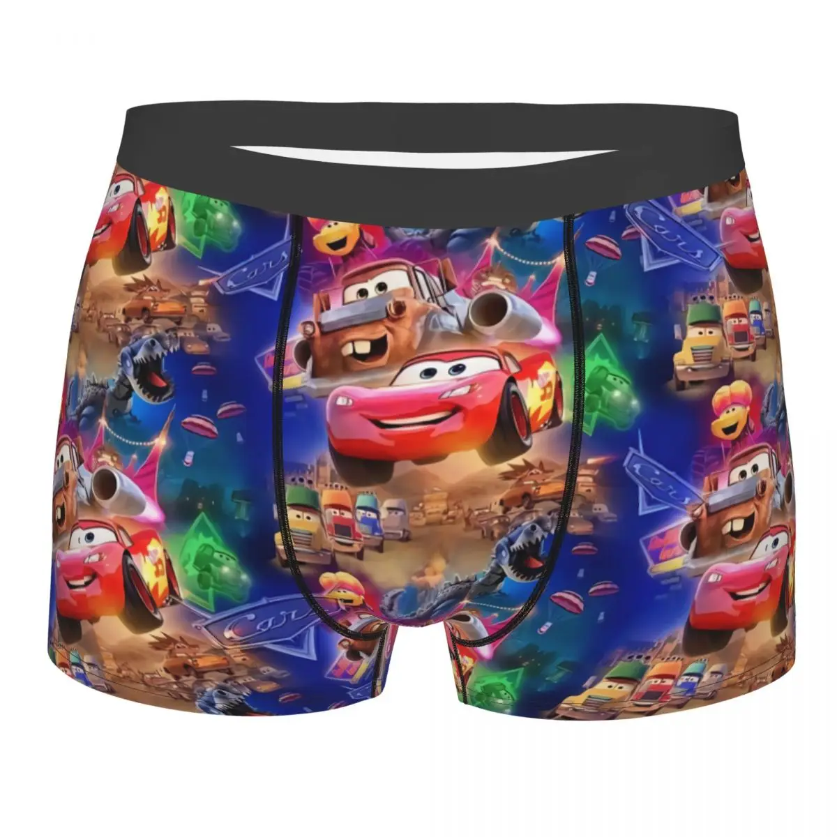 Custom Lightning McQueen Car Pattern Boxers Shorts Mens Briefs Underwear Funny Underpants