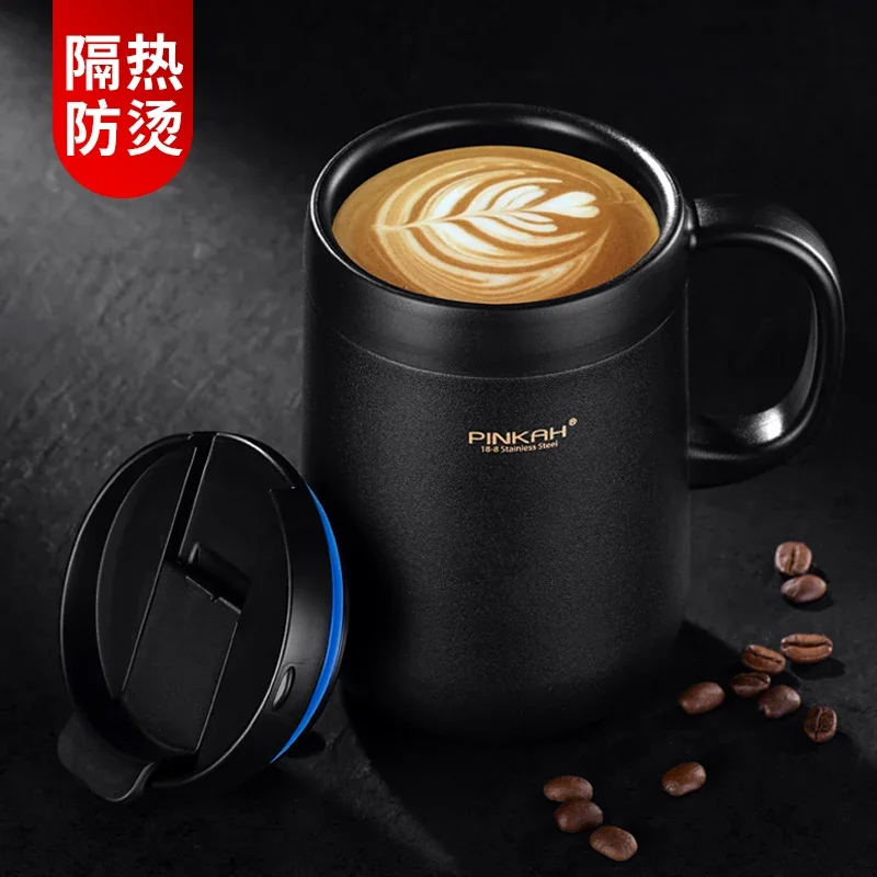 Pinkah Coffee Thermo Mug 350ml 460ml Office Vacuum Flasks Home Thermos Cup with Handle Insulated Gift Mug Keeps Drinks Hot