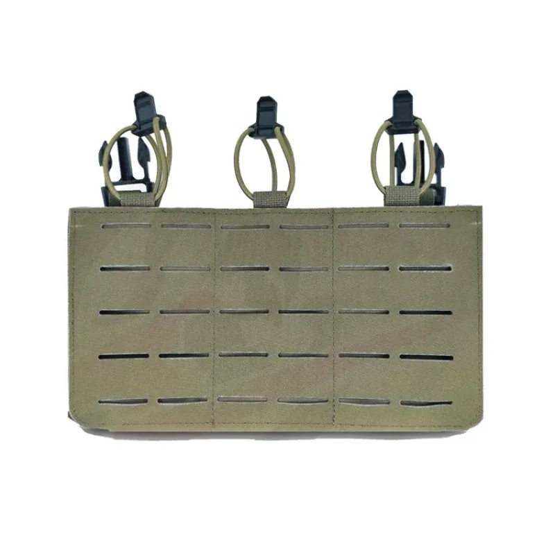 

Tactical Magazine Pouch Multicam Airsoft Molle Triple Mag Pouch Laser Cut Plate Carrier Vest Front Panel Mag Bag Gear