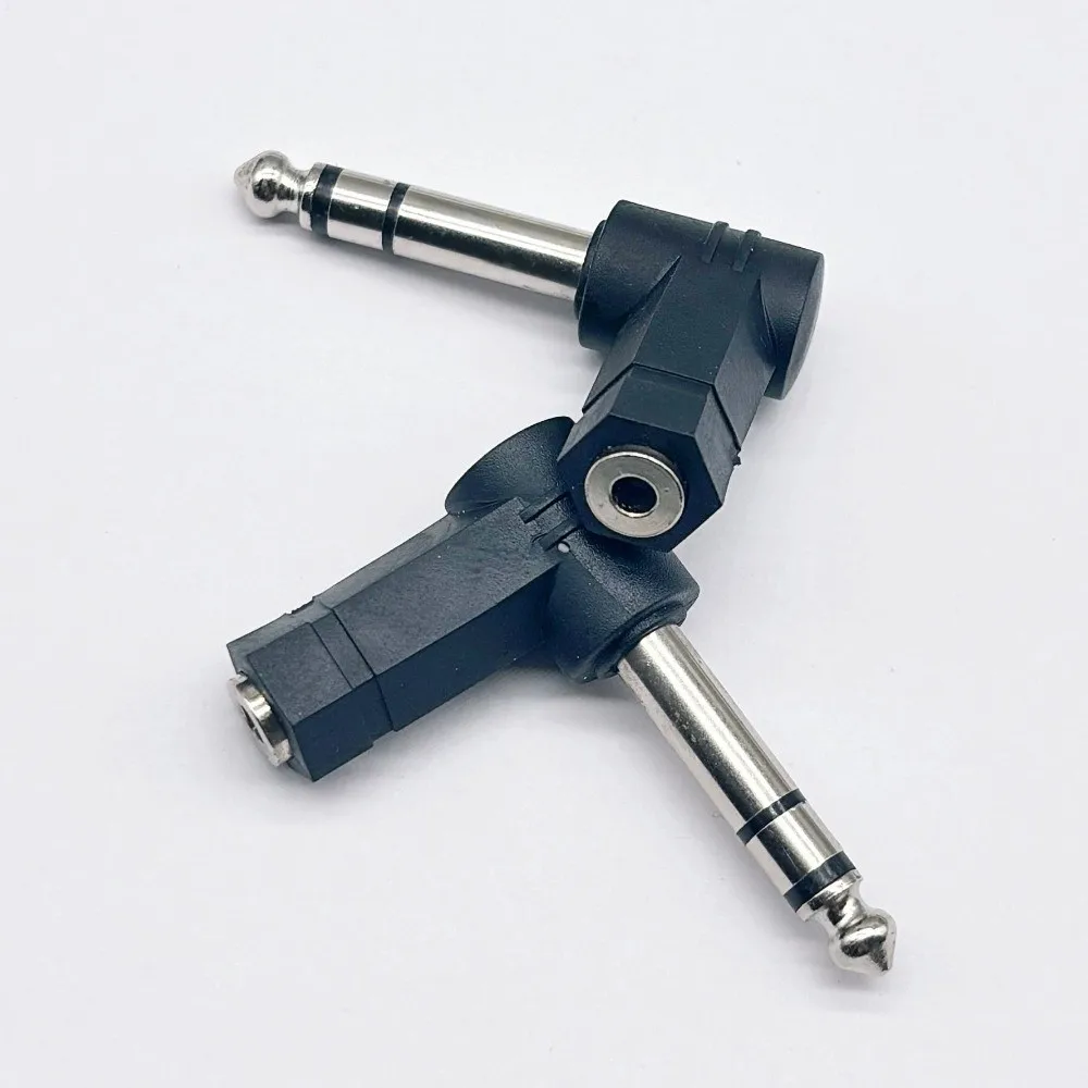 Zinc Alloy Audio Adapter Right Angle Stereo Dual Channel Audio Converter Male To Female Space Saving Headphone Jack Adapter