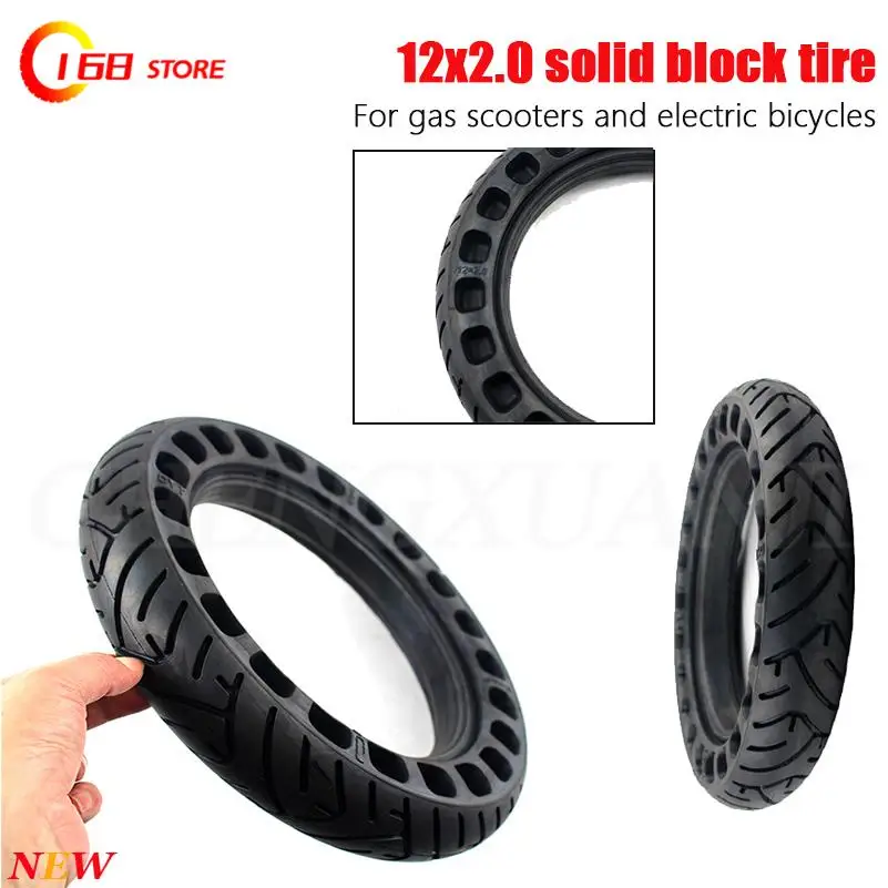 12 Inch Solid Tyre 12x2.0 12x2.125 Non-inflatable Tubeless Tire for Many Gas Scooter E-bike Hoverboard Self Balancing Parts