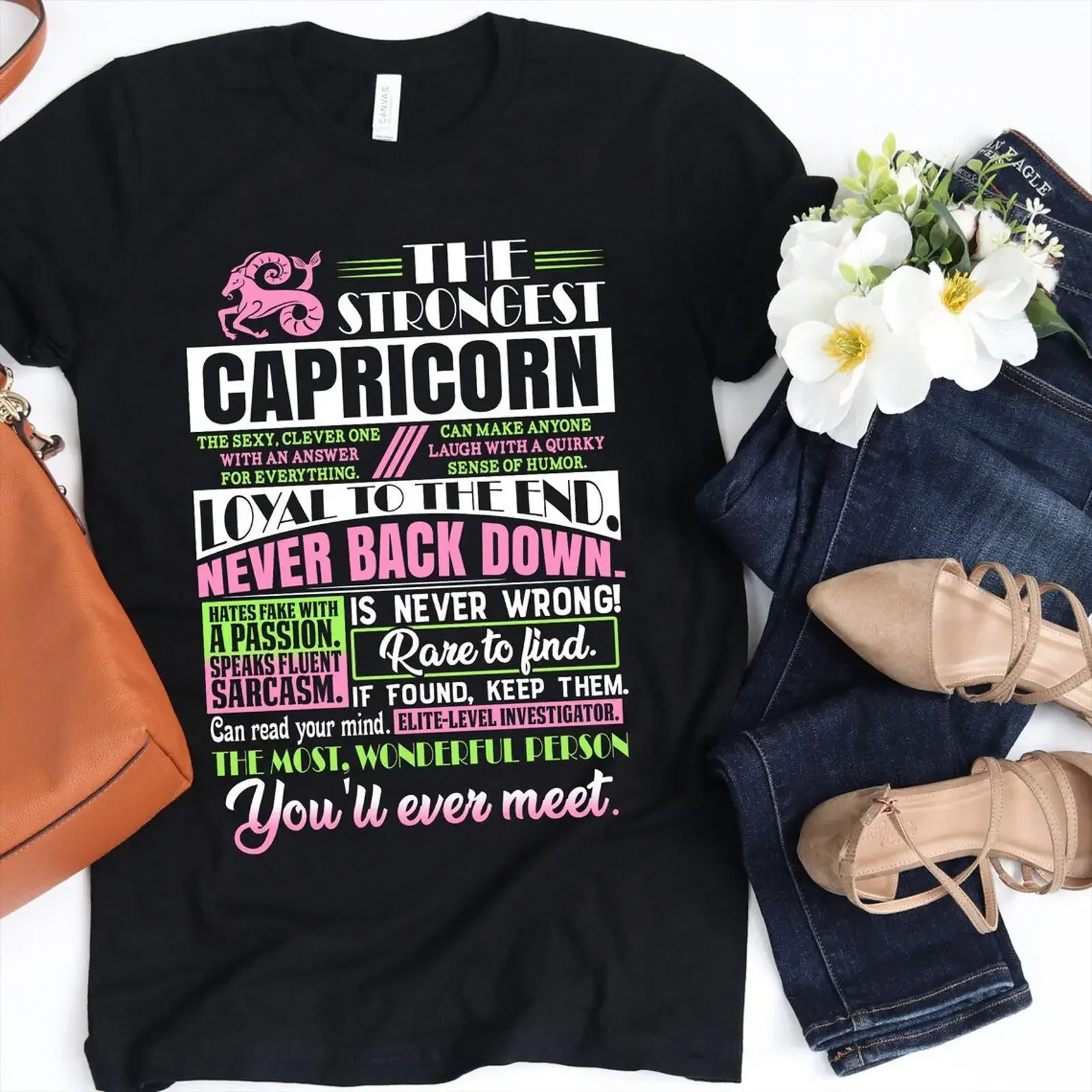 Personalized Capricorn Zodiac T Shirt Astrology Birthday  vintage Washed Stylish Stretched Comfortable designer clothes