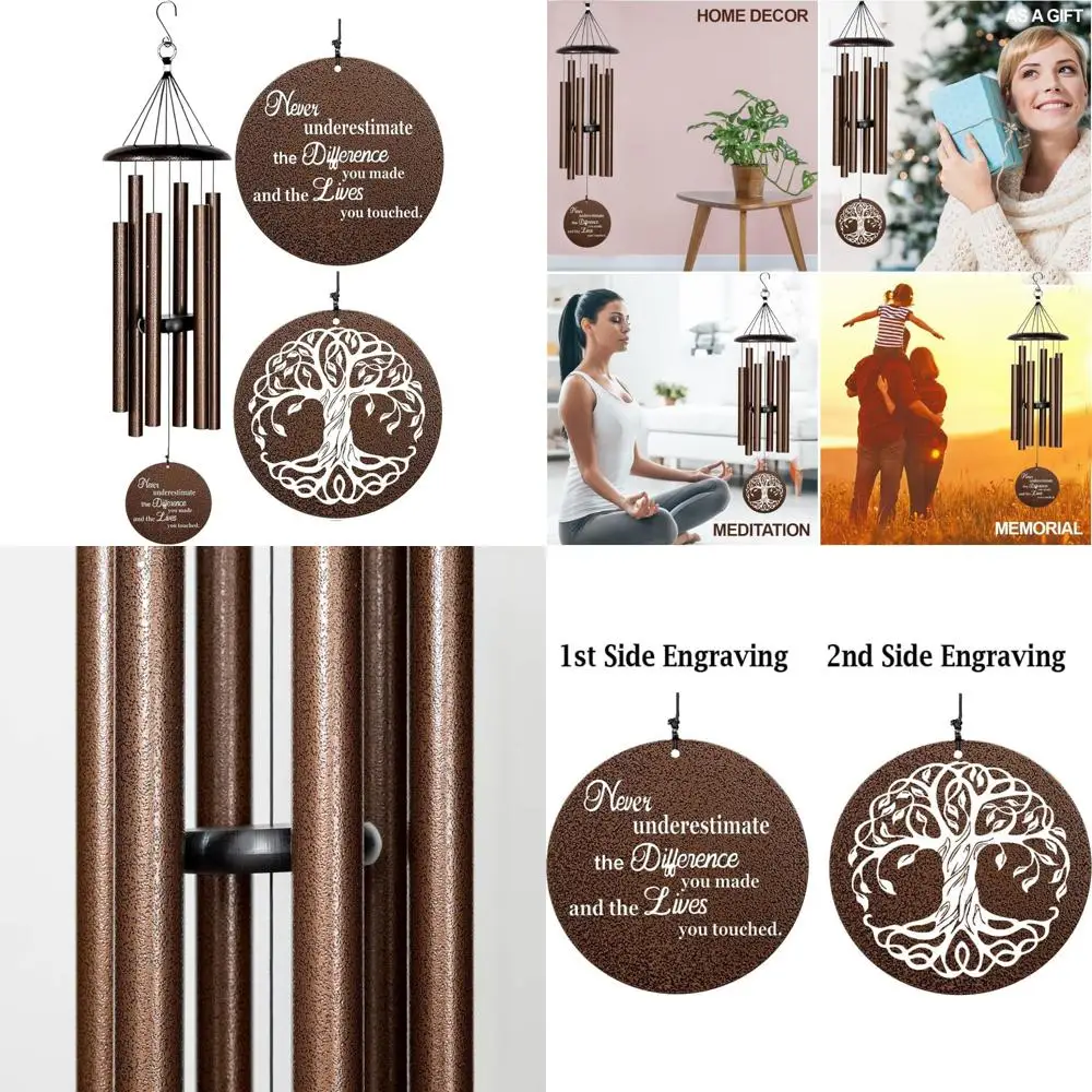 

Inspirational Retirement Gifts: Tree of Life Wind Chime for Men, Women, Teachers, Coworkers, Employees, Nannies, Nurses - A Mean