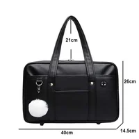 Japanese Casual PU Shoulder Bag Junior High School Students School Bag Handbag Anime Uniform Bag Tote Bags for Women Bolsos - Image 4
