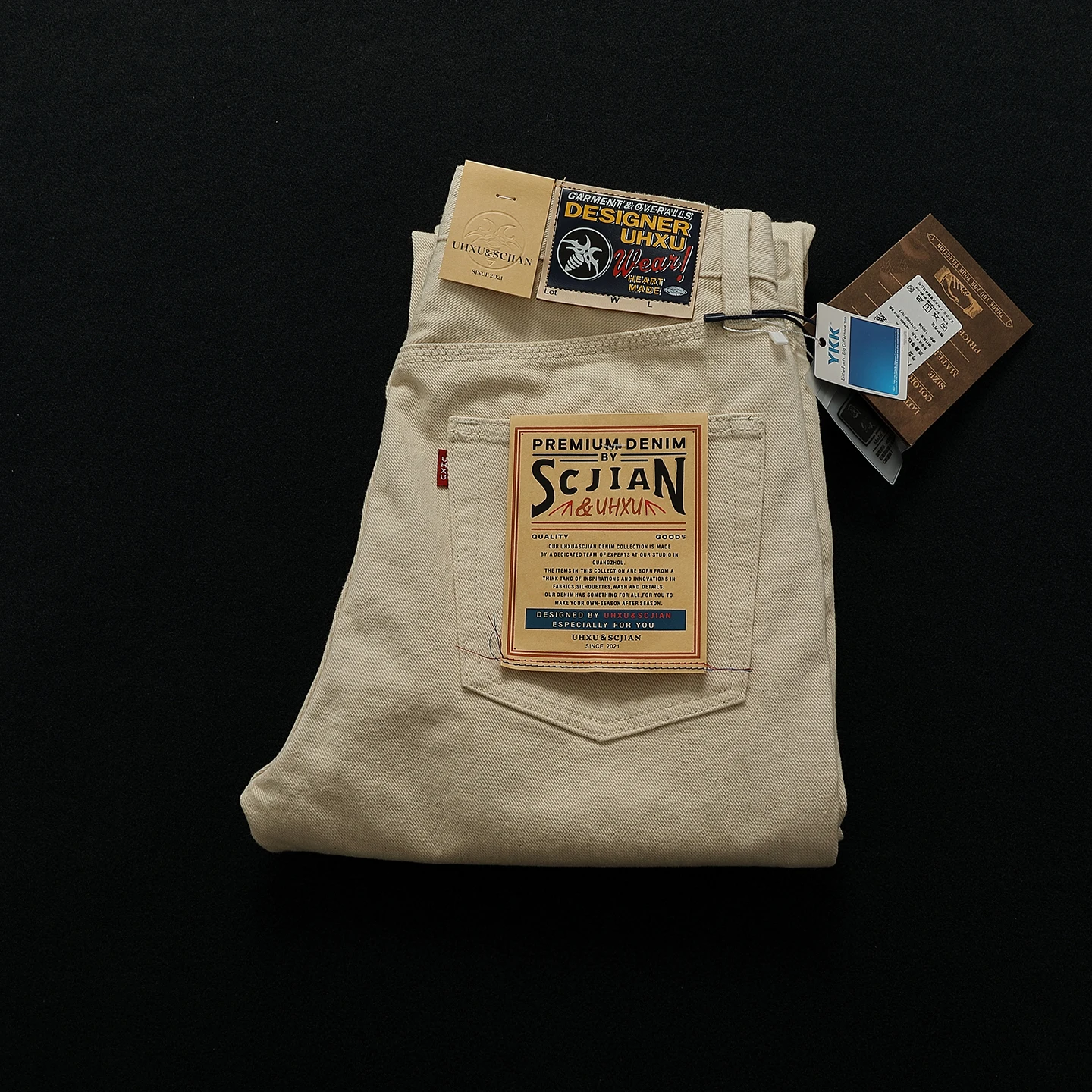 

Retro American Heavyweight Casual Pants Men's Autumn Winter Trendy Loose Straight Cone ape Leisure Long Pants Original Embr...