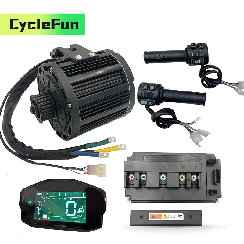 

QS138 3KW PMSM Mid Drive Motor Kits With EM150 Sine Wave Controller DKD Display And T08 Throttle For Electric Motorcycle Scooter