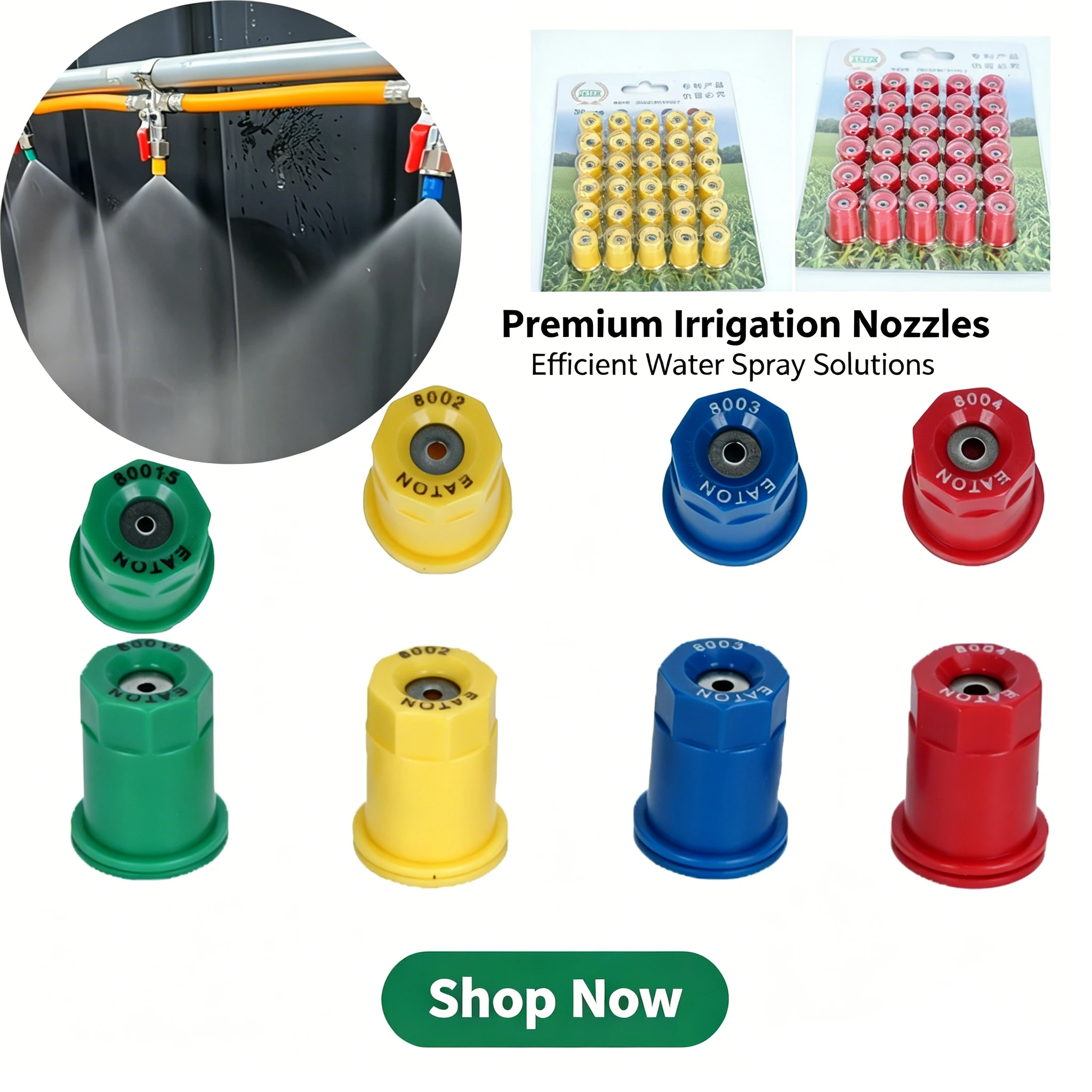 Hollow Cone Nozzles 10/20Pcs 80 Degree Windproof Atomizing Nozzle High Pressure Agricultural Sprayer Head