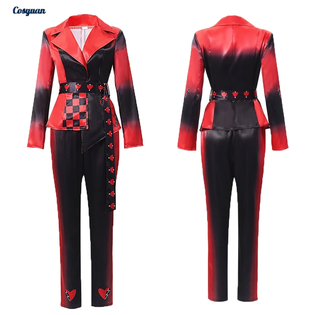 2026Movie Descendants Rise Cosplay Princess Red Coat Pants Cloth Party Disguise Roleplay Halloween Costume Carnival Outfit Suits